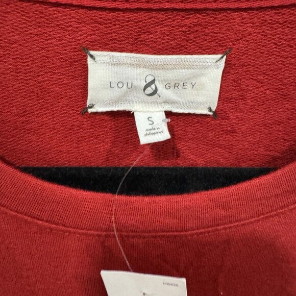 Lou & Grey Womens Size Small Brick Red Long Bell Sleeved Knee Length Dress NWT - Picture 4 of 11